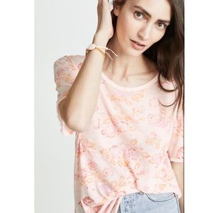 NWT Free People Tourist Tee in Blush Combo OB 814592
